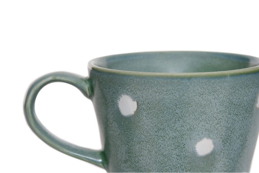 FC Reactive Glaze Tea Cup Green