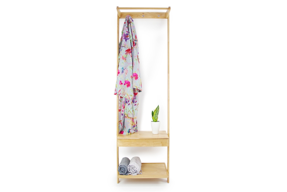 Oak Leaning Ladder Wardrobe 1