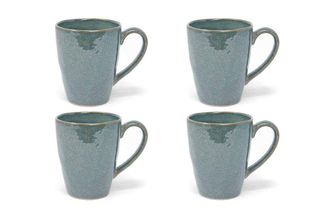 Reactive Glaze Cappuccino Mug Lagoon Set Of