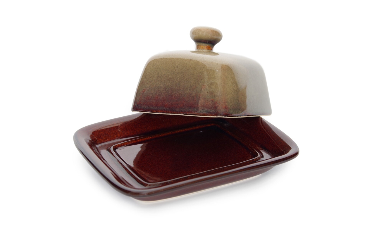FC Reactive Glaze Mini Butter Dish Starling