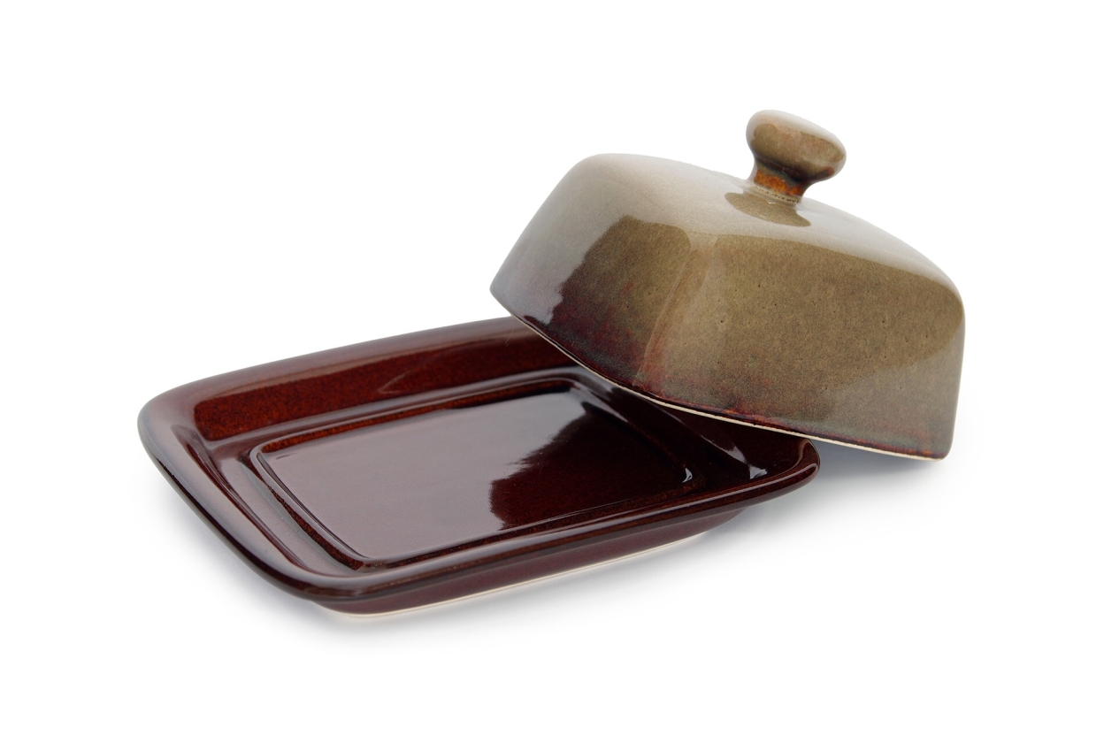 FC Reactive Glaze Mini Butter Dish Starling