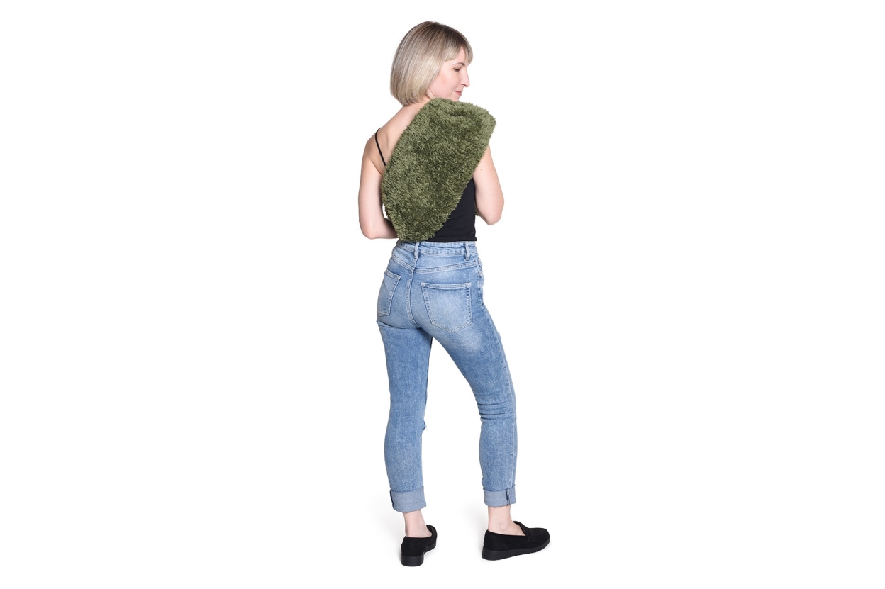 FC Hagu Sheepskin Hot Water Bottle Deep Olive Z Xw