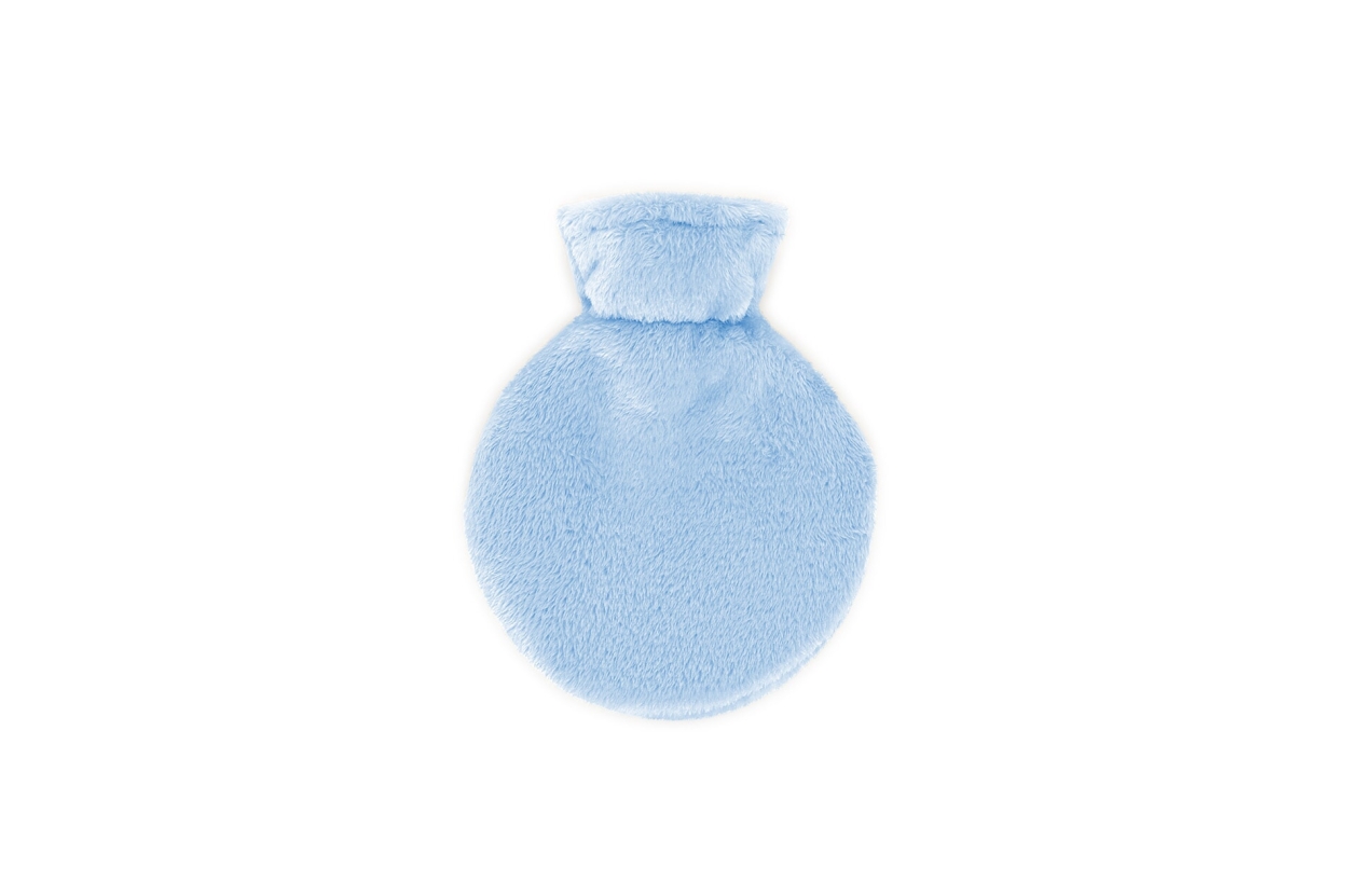 FC Round Hot Water Bottle Soft Blue