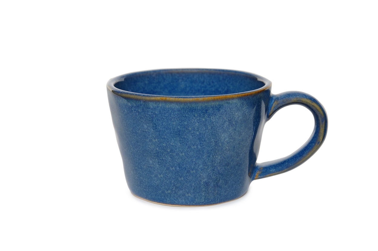 FC Reactive Glaze Tea Cup Blue Pqha Sj
