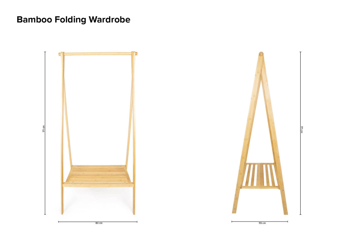 Bamboo Folding Wardrobe
