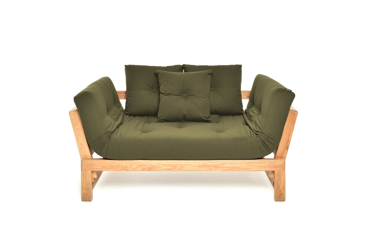 Oak Snuggler  Sofa Bed - Front view