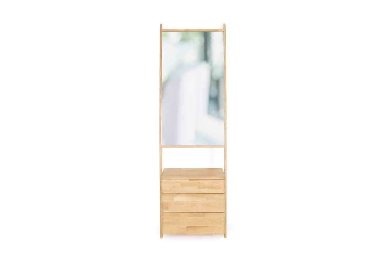 FC Rounded Leaning Mirror Drawers V
