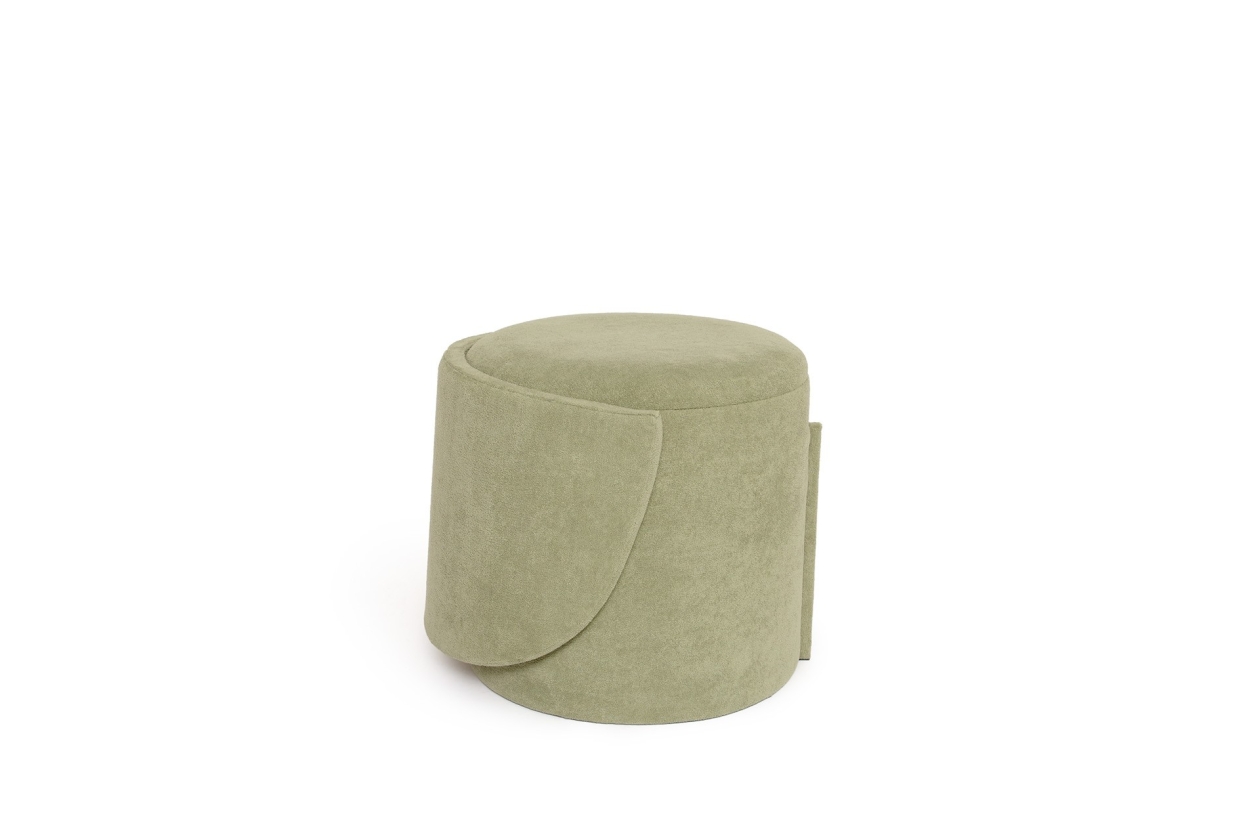 FC Rialto Micro Boucle Stool Olive Green Cfva Gb
