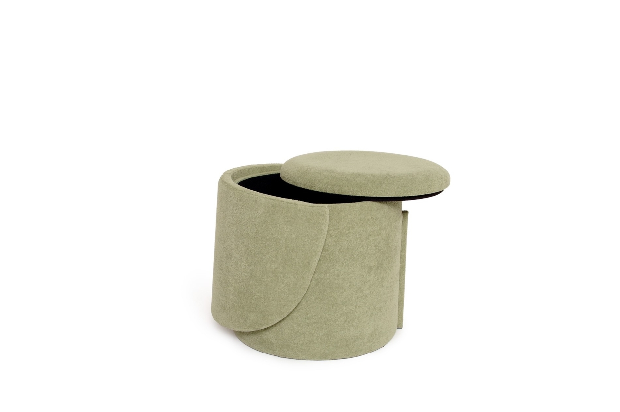 FC Rialto Micro Boucle Stool Olive Green