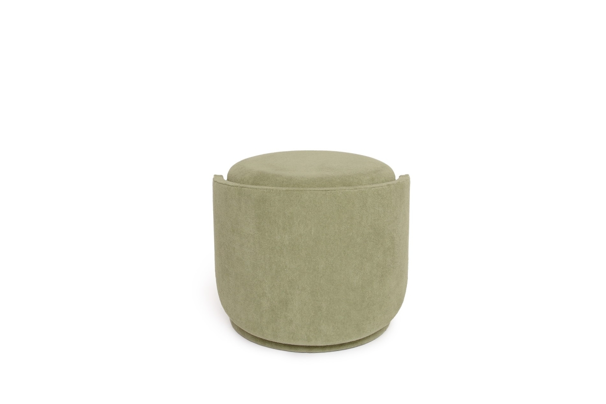 FC Rialto Micro Boucle Stool Olive Green