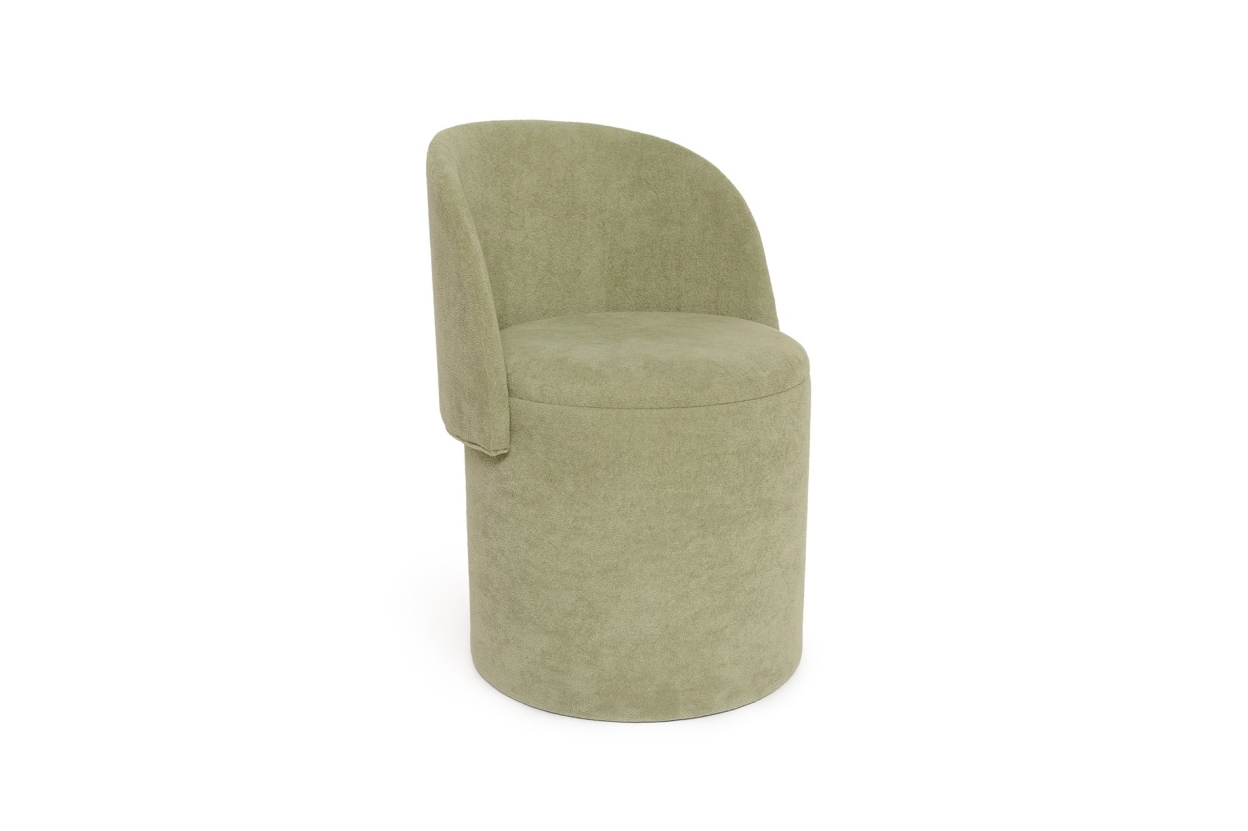 FC Rialto Micro Boucle Stool Olive Green