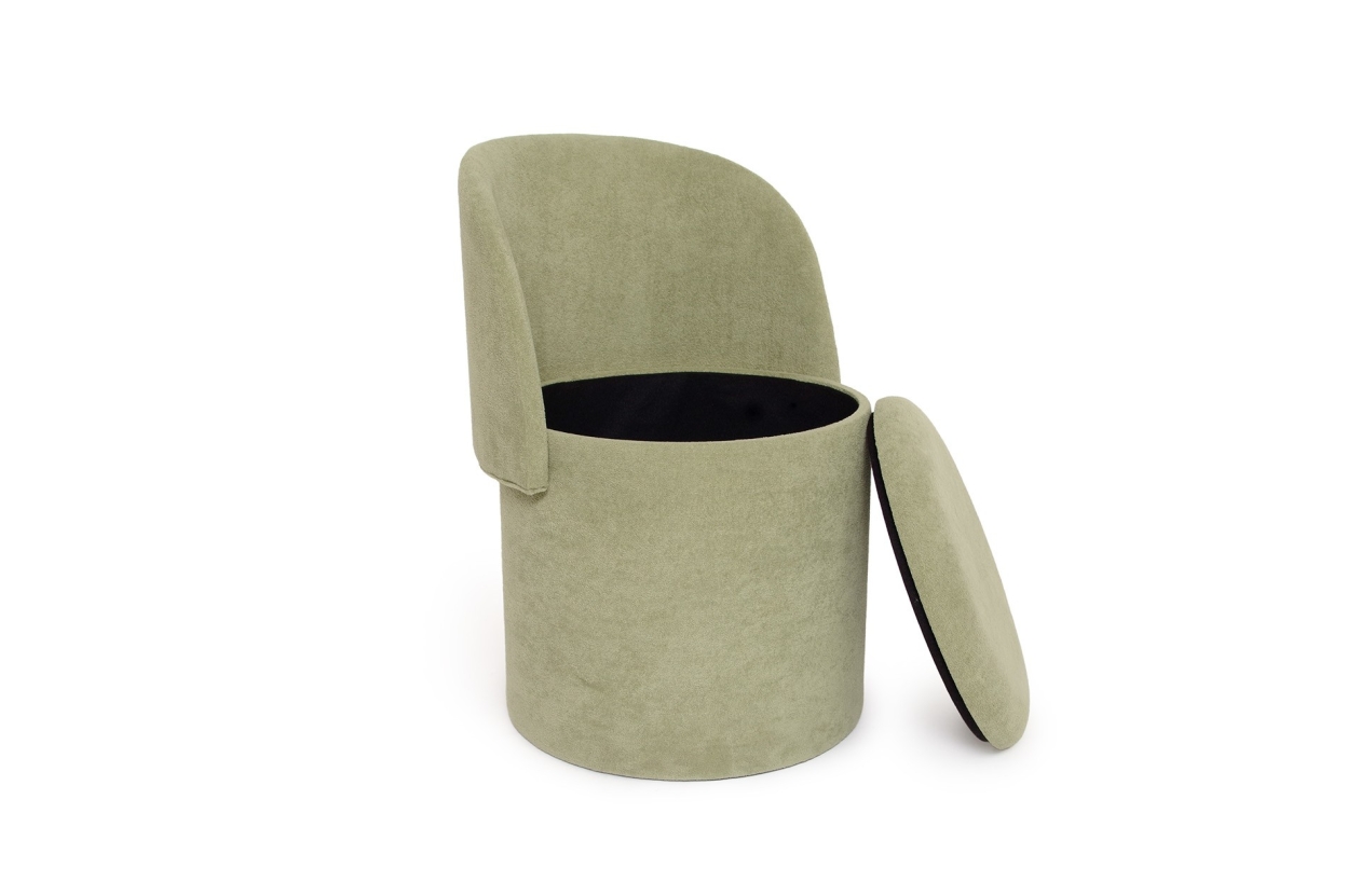 FC Rialto Micro Boucle Stool Olive Green