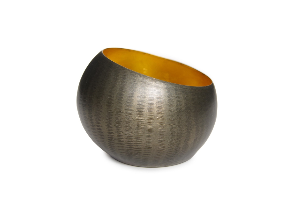 FC Uni Tea Light Holder Small Antique Nickel Heq Zx