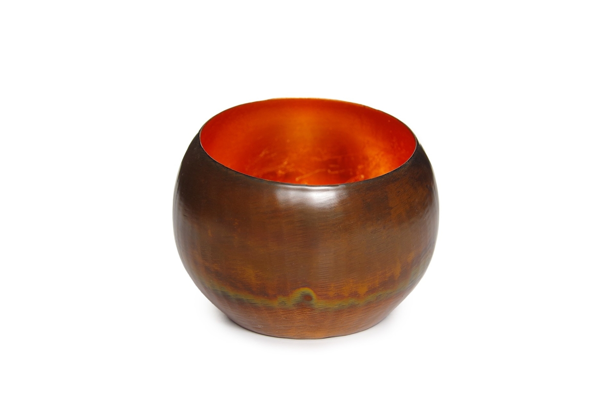 FC Uni Tea Light Holder Small Burnt Copper