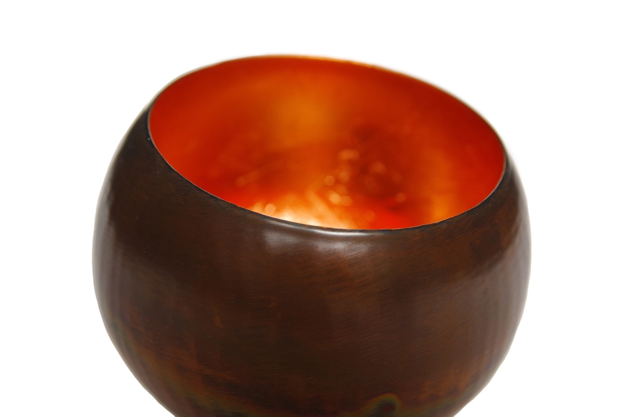 FC Uni Tea Light Holder Small Burnt Copper