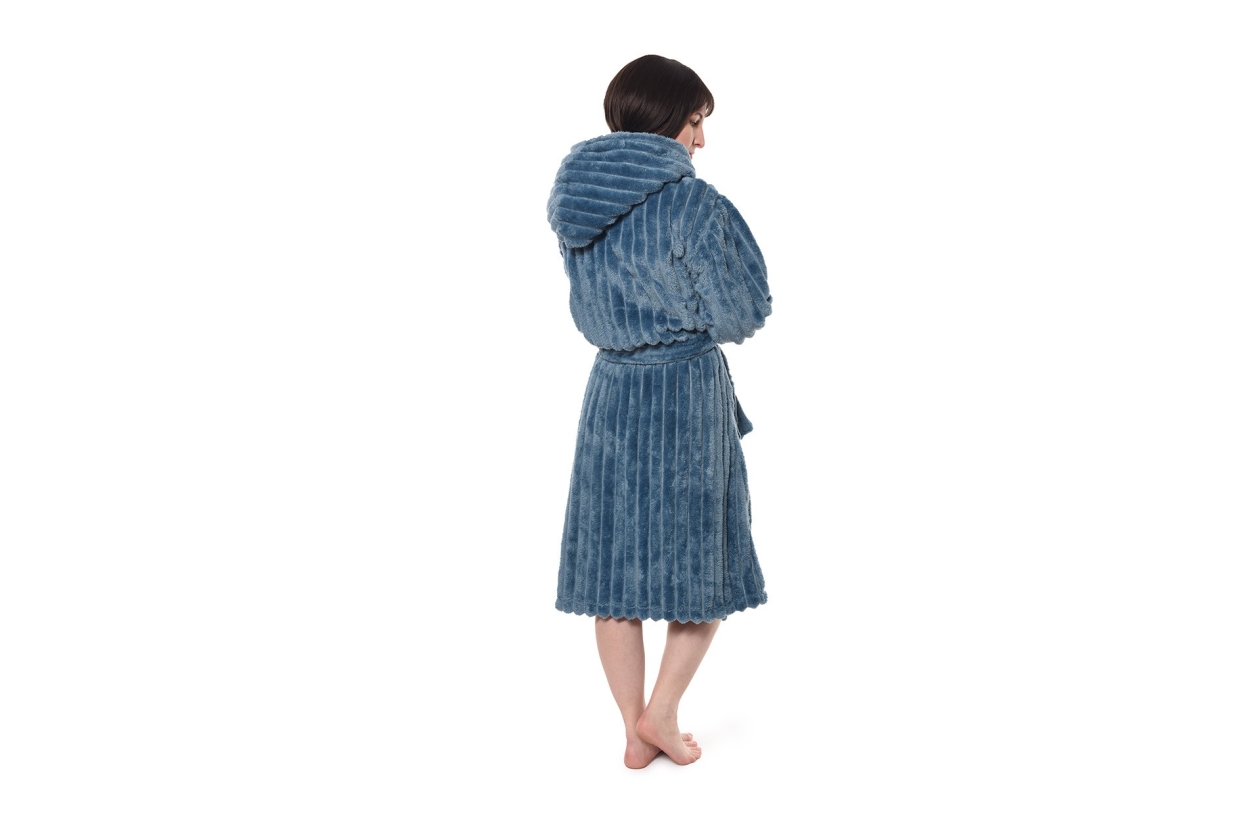 FC Chunky Cord Bathrobe Blue