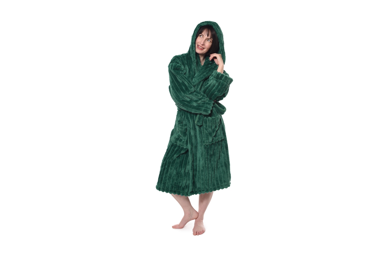 FC Chunky Cord Bathrobe Fir Green