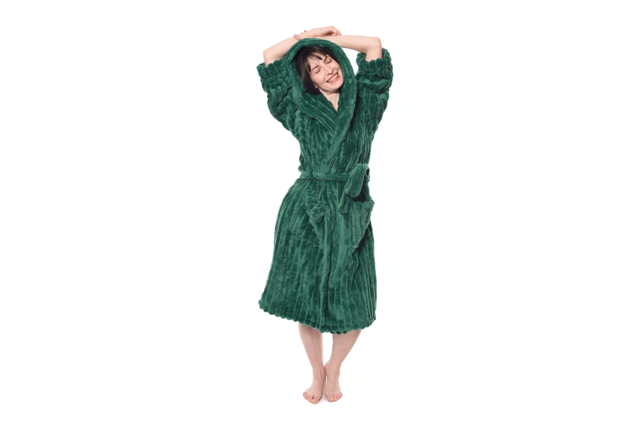 FC Chunky Cord Bathrobe Fir Green