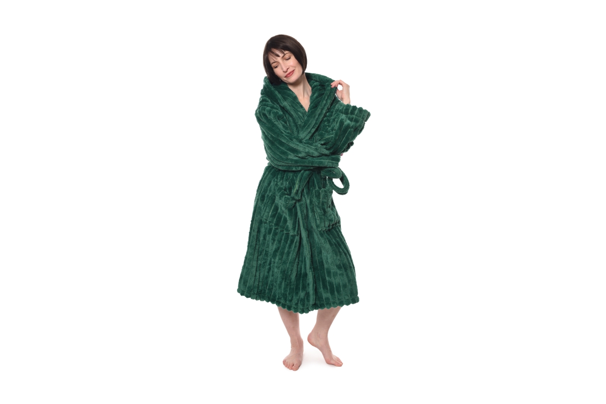 FC Chunky Cord Bathrobe Fir Green