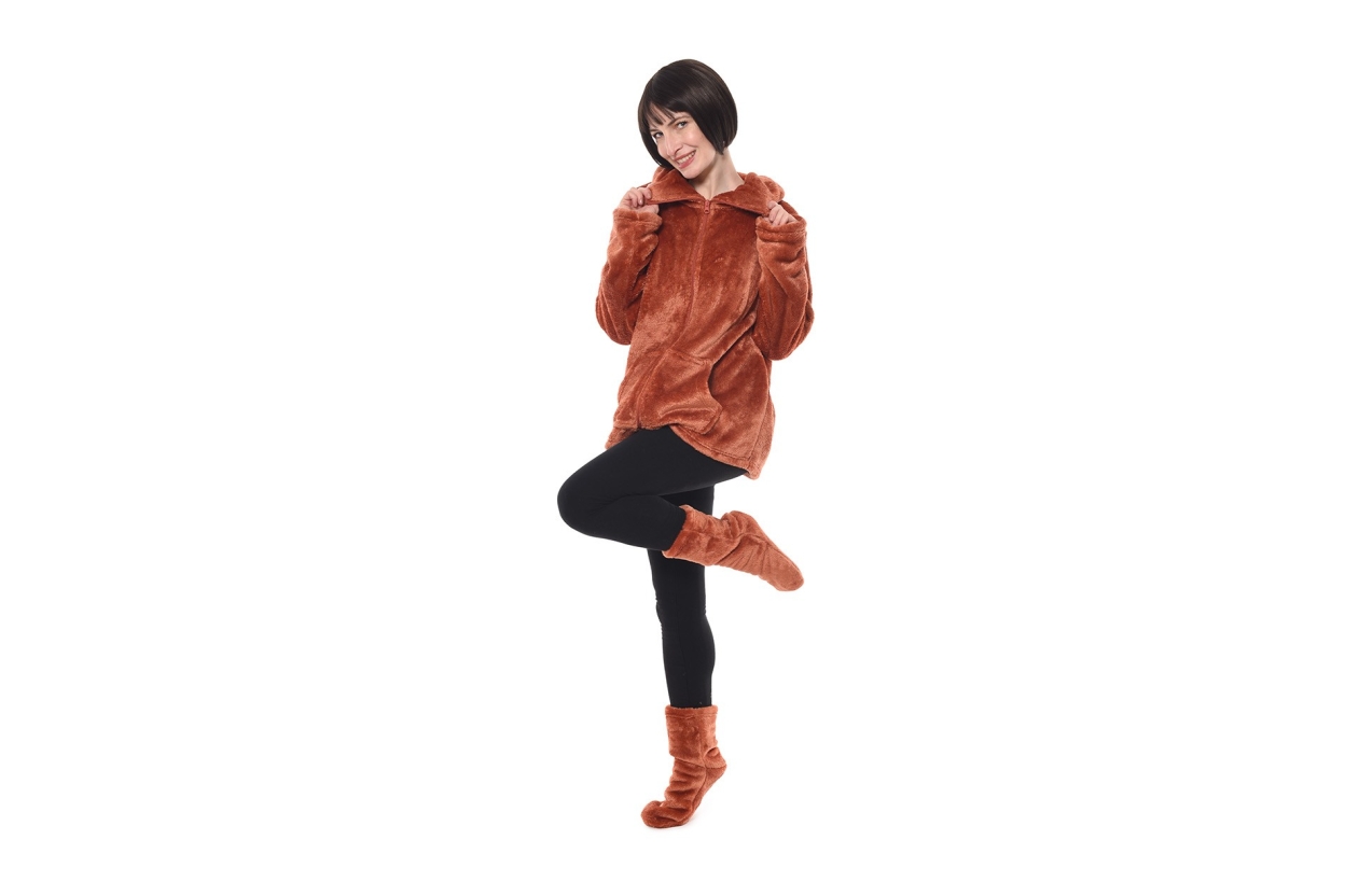 FC Deep Fleece Cosy Jacket Terracotta