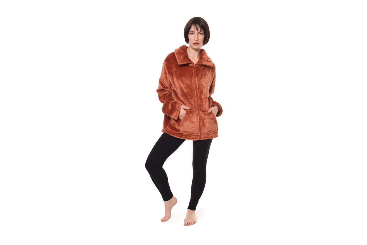 FC Deep Fleece Cosy Jacket Terracotta