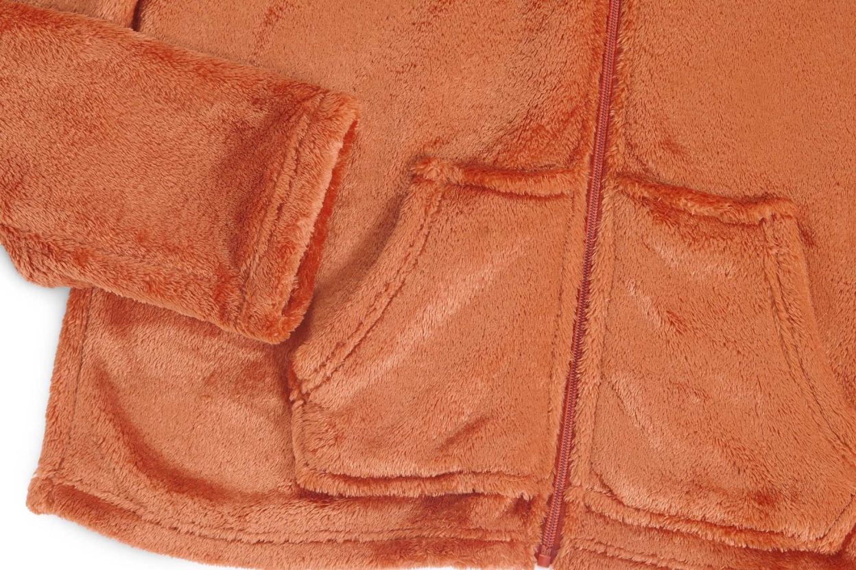 FC Deep Fleece Cosy Jacket Terracotta Wcez Ka