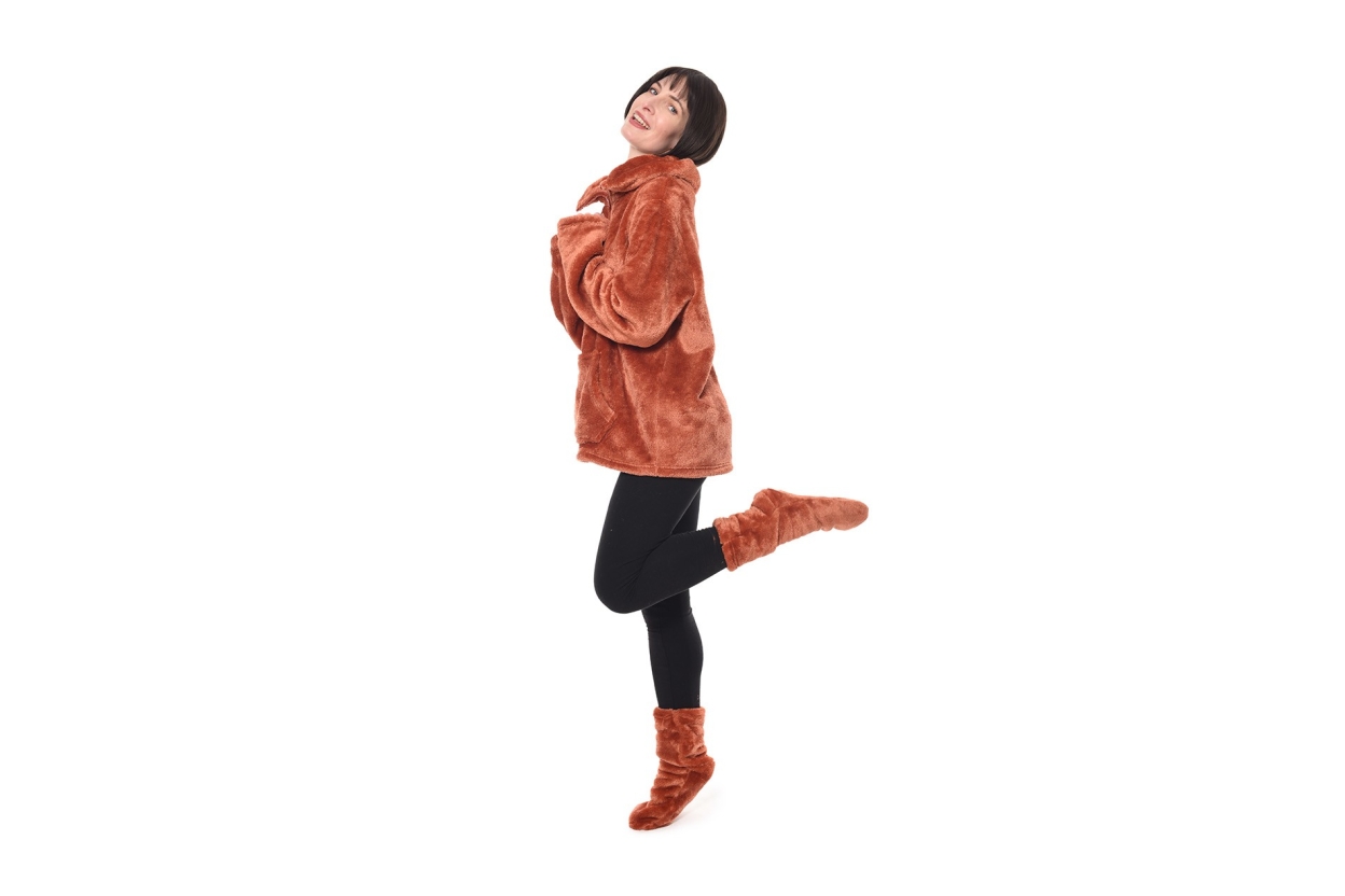 FC Deep Fleece Cosy Jacket Terracotta Xzl B