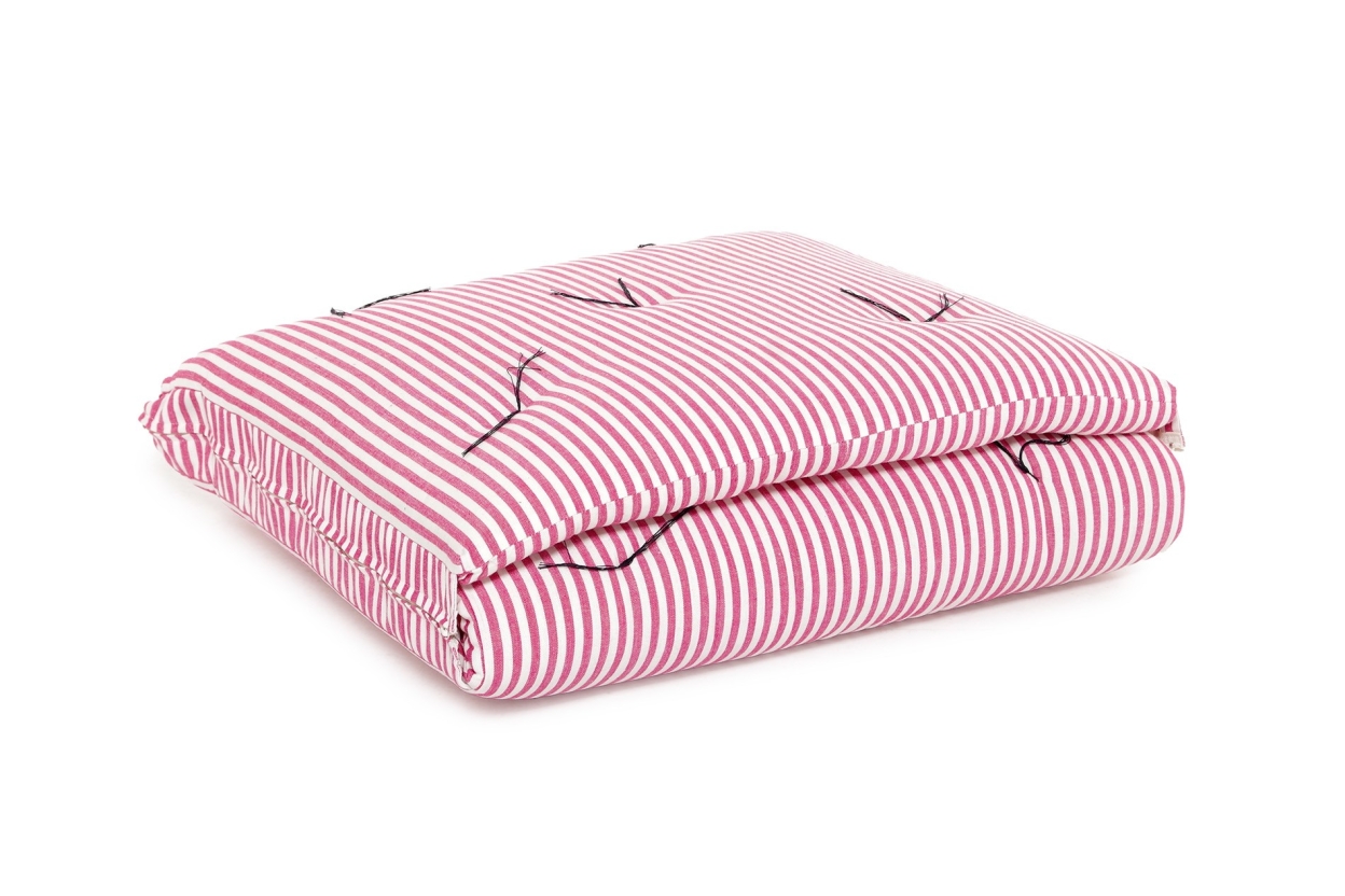 FC Zip Up Bed French Stripe Pink Zji Na