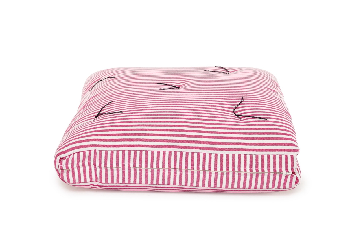 FC Zip Up Bed French Stripe Pink