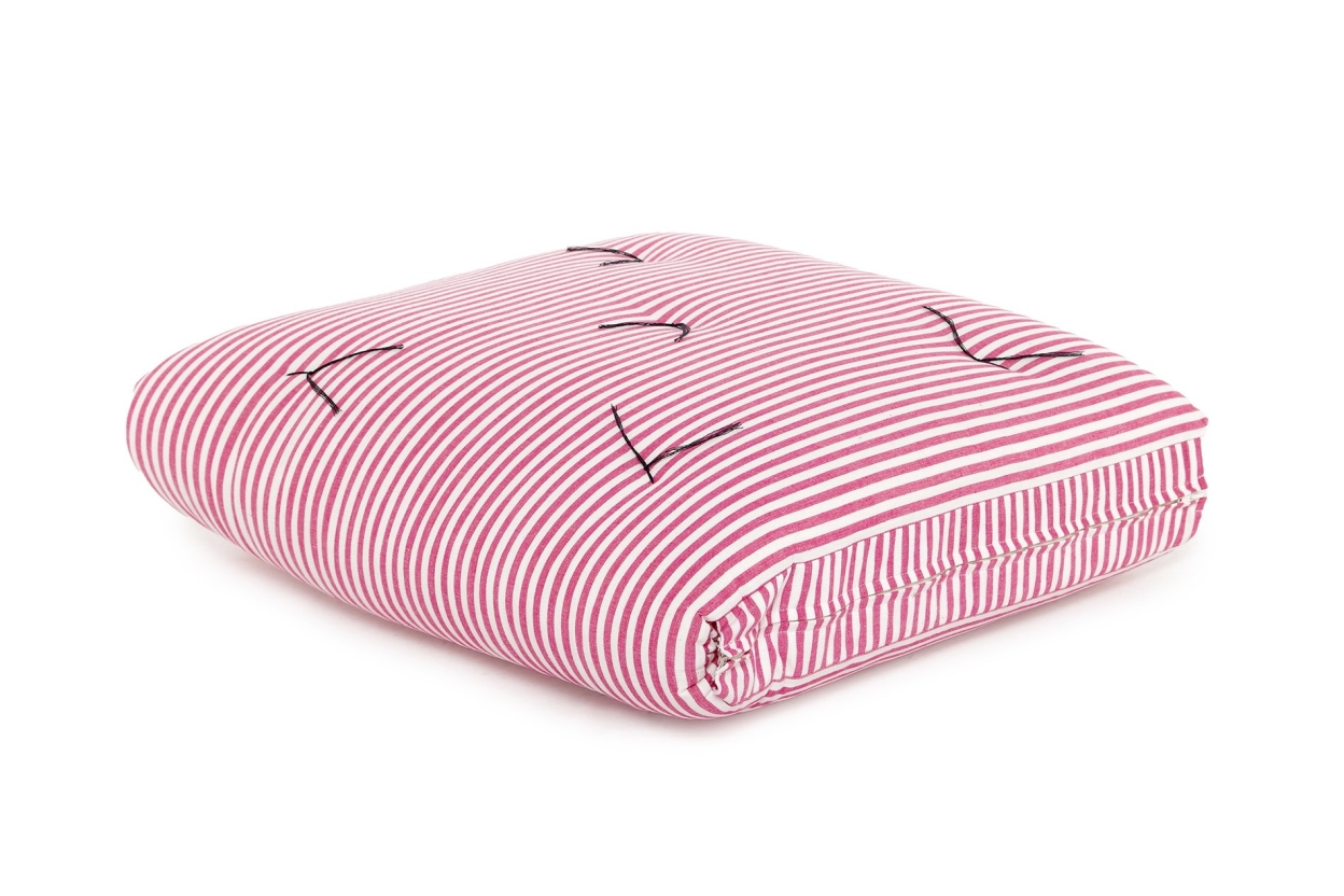 FC Zip Up Bed French Stripe Pink