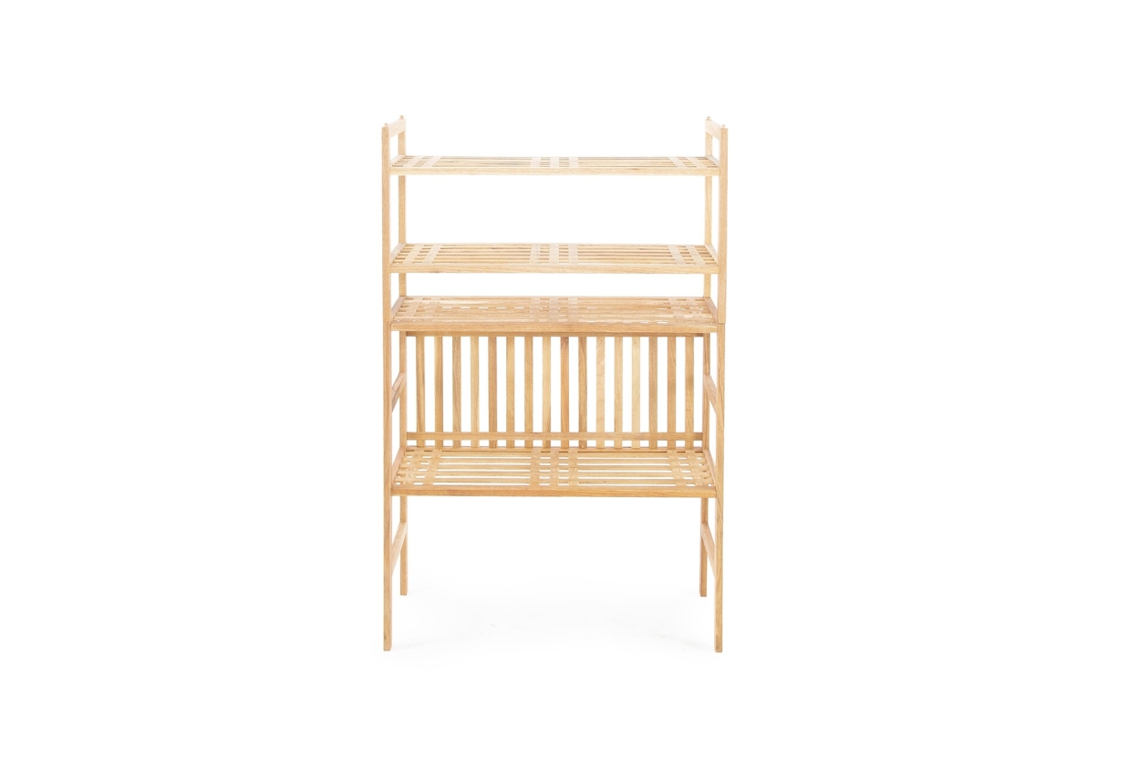 FC Akira Shelves Walnut Shoe Rack Nxc Sj