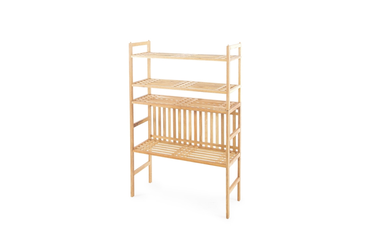 FC Akira Shelves Walnut Shoe Rack Xbhc