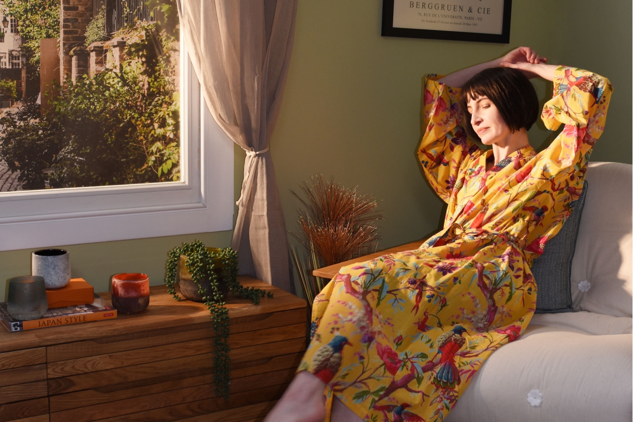 FC Paradise Robe Mimosa Yellow LS