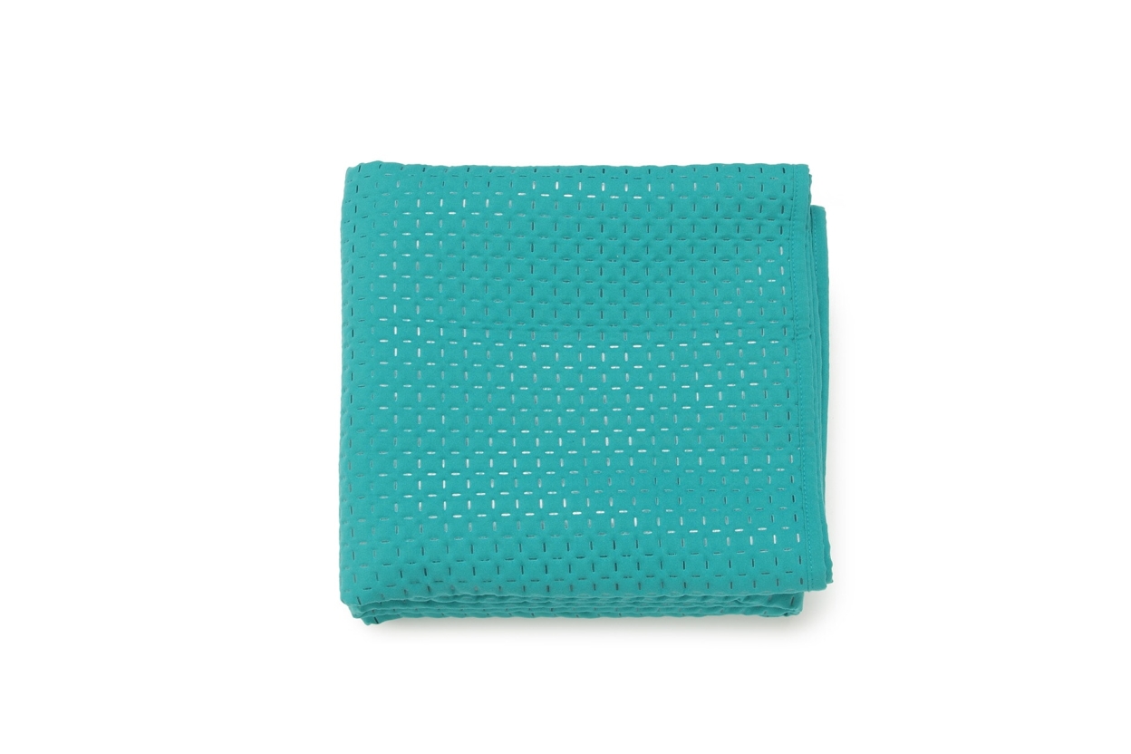 FC Quilted Dimple Squares Bedspread Teal