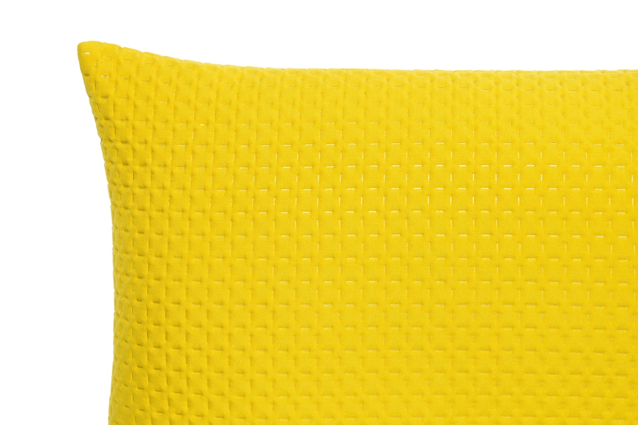 FC Quilted Dimple Squares Cushion Mimosa Yellow Xcm