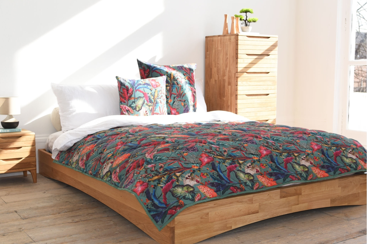 FC Tropical Bedspread Teal LS Esqz Y