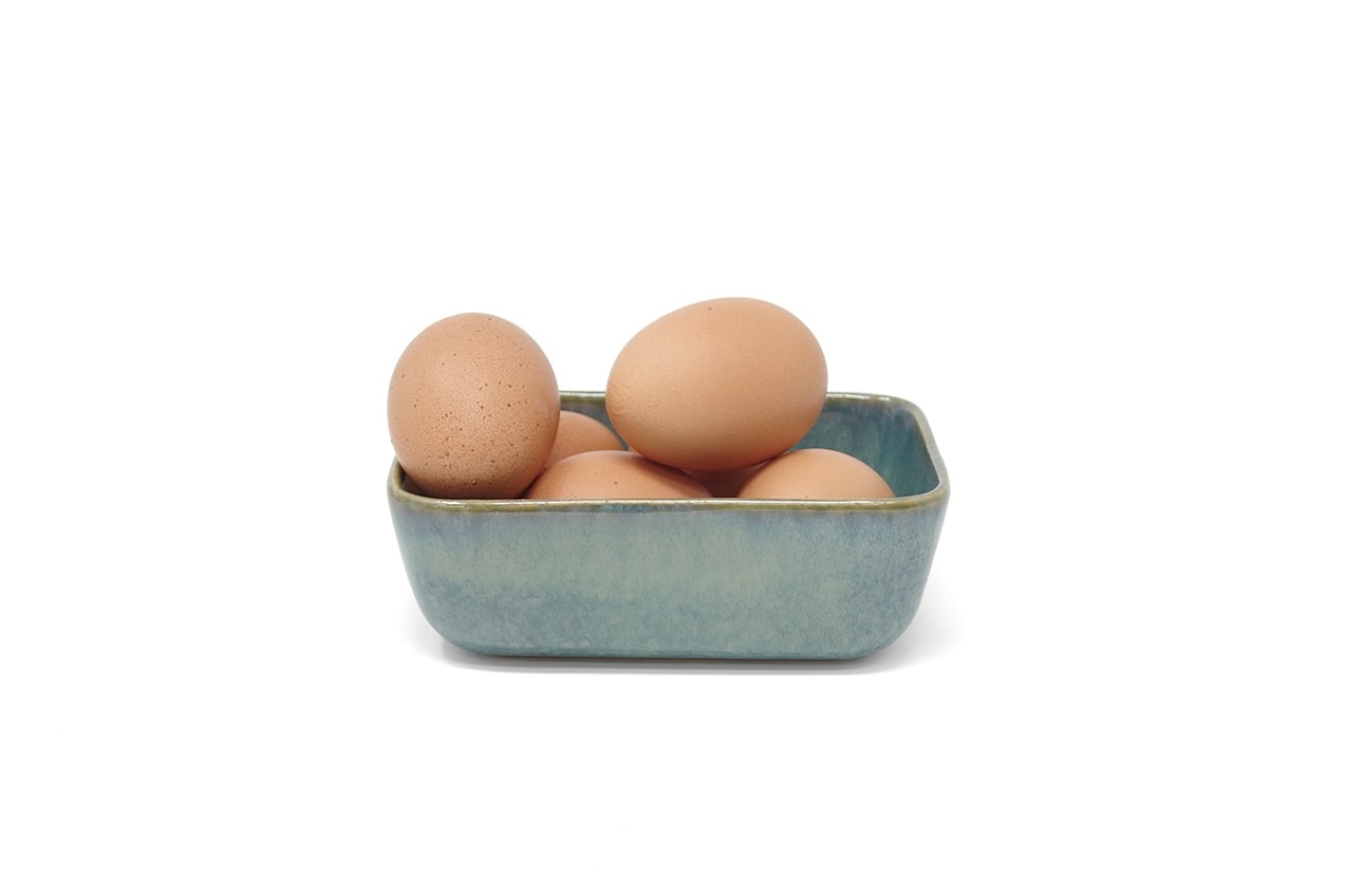 Reactive Glaze Deep Dish Lagoon Eggs