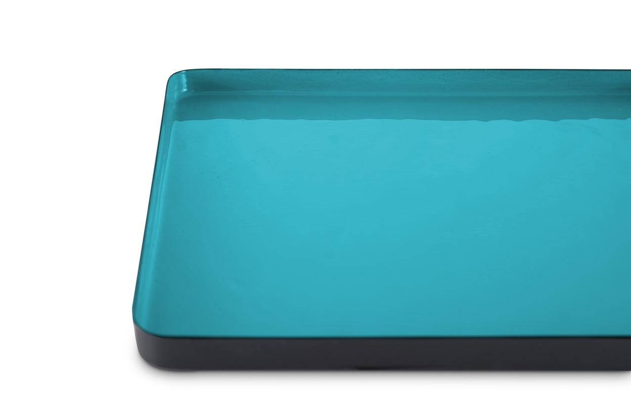 FC Enamel Square Tray Pacific Blue