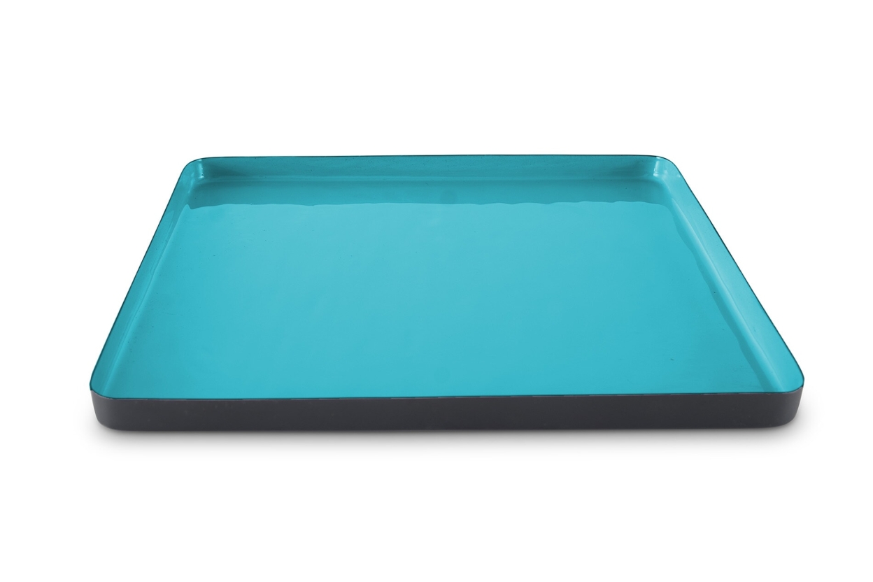 FC Enamel Square Tray Pacific Blue