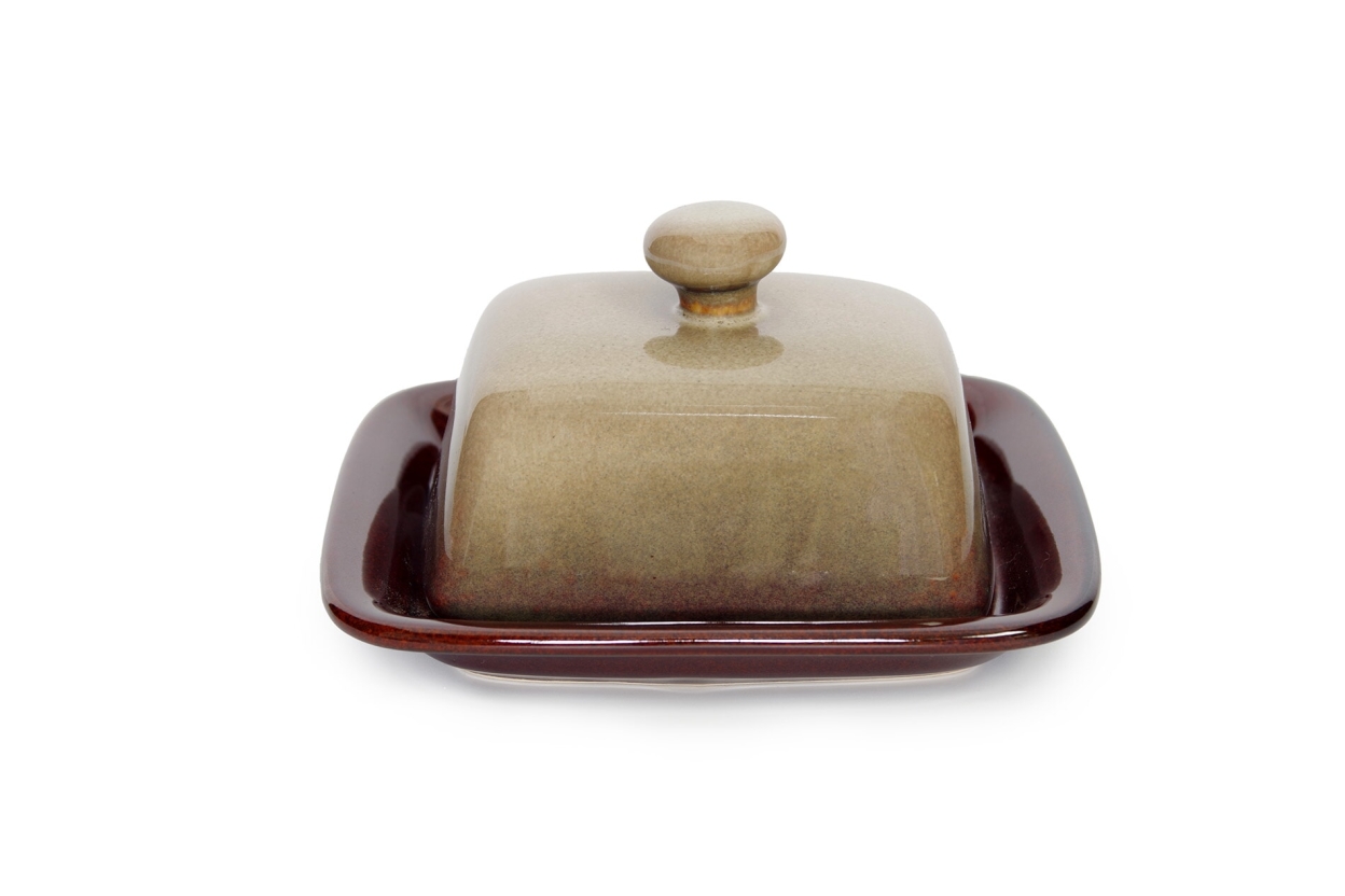 FC Reactive Glaze Mini Butter Dish Starling
