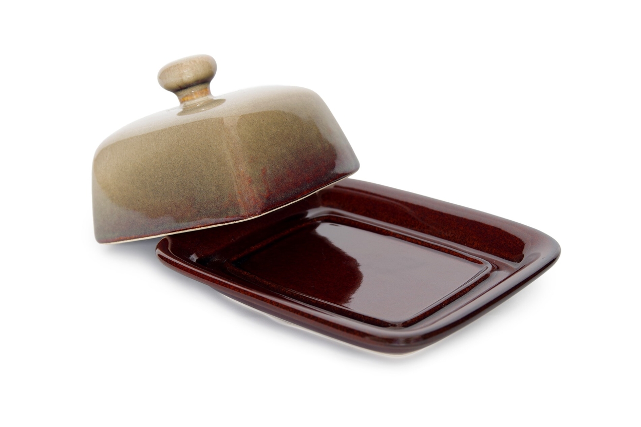 FC Reactive Glaze Mini Butter Dish Starling