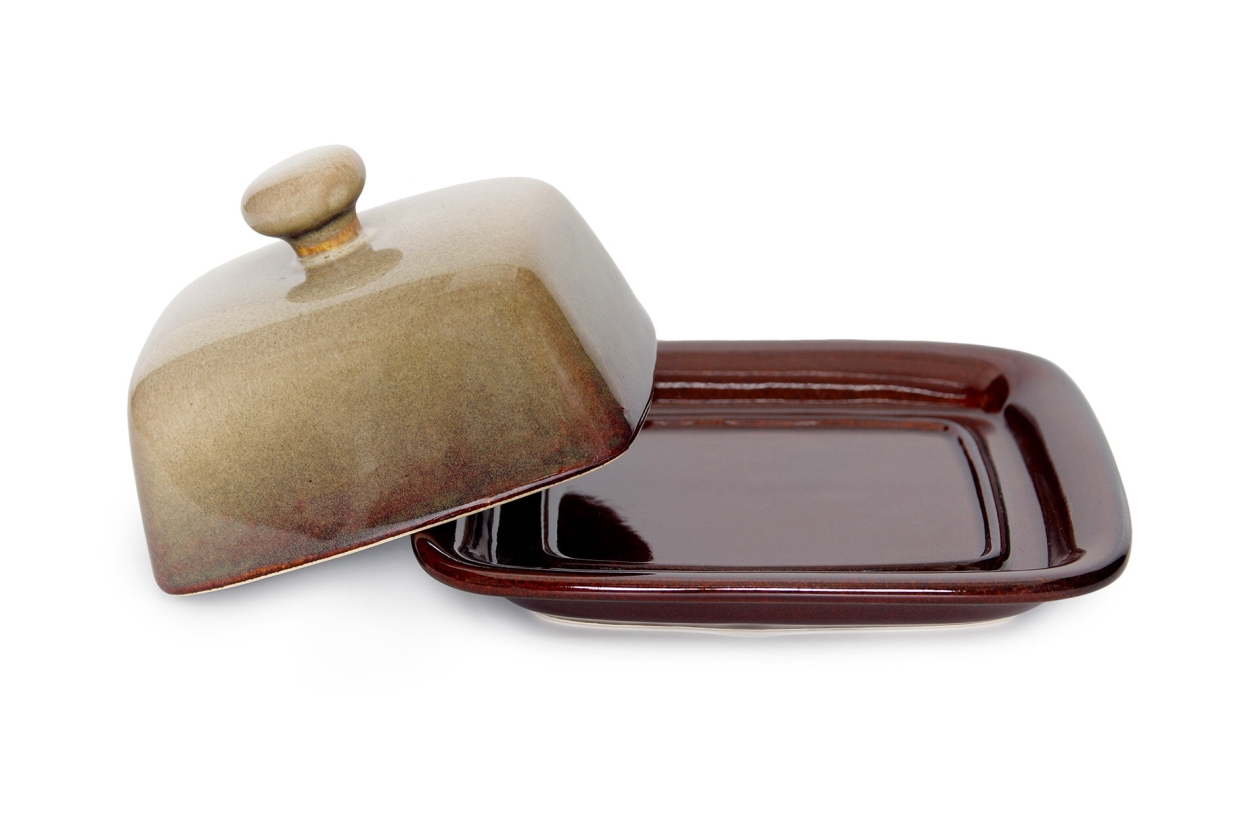 FC Reactive Glaze Mini Butter Dish Starling