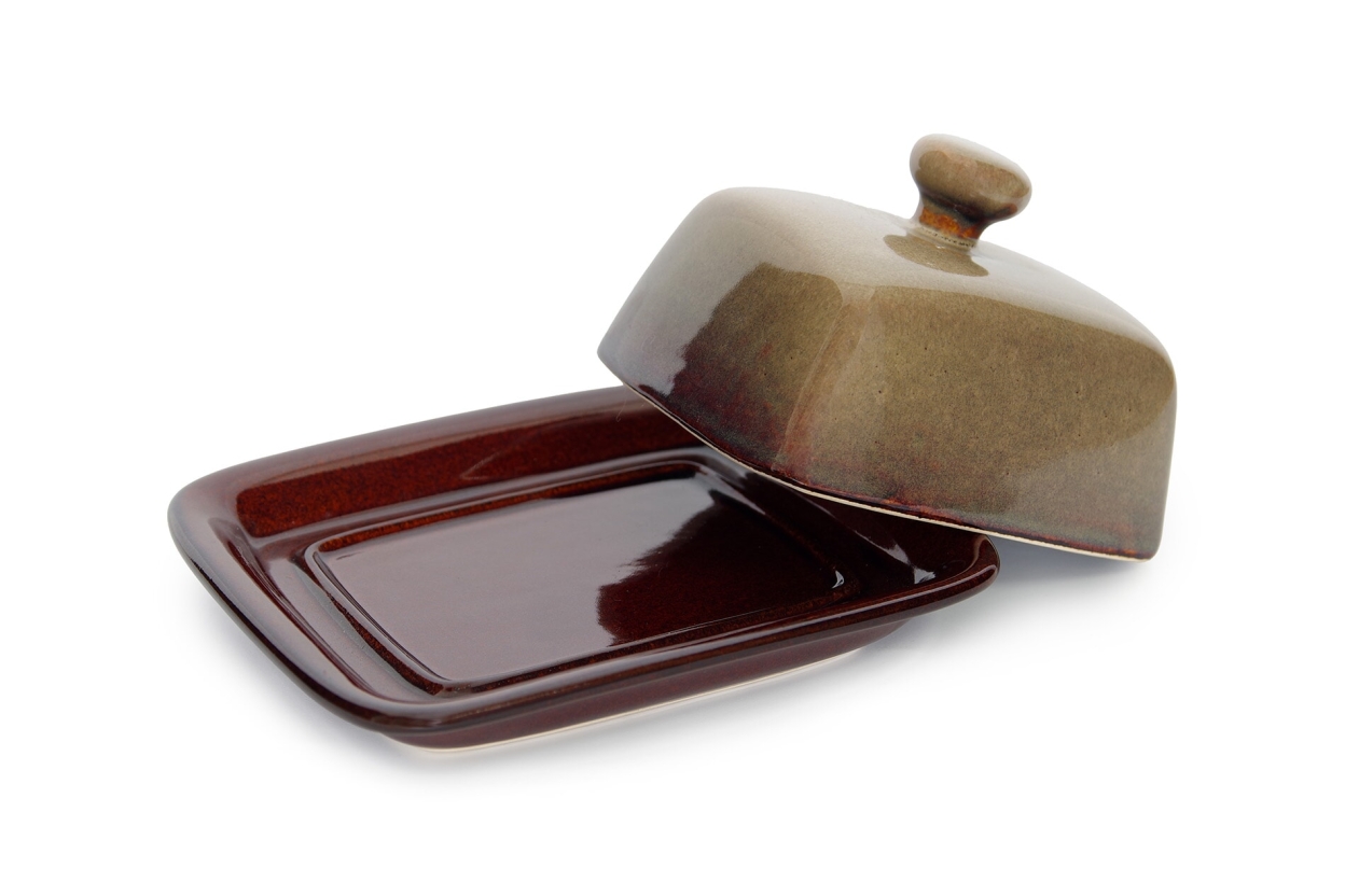 FC Reactive Glaze Mini Butter Dish Starling