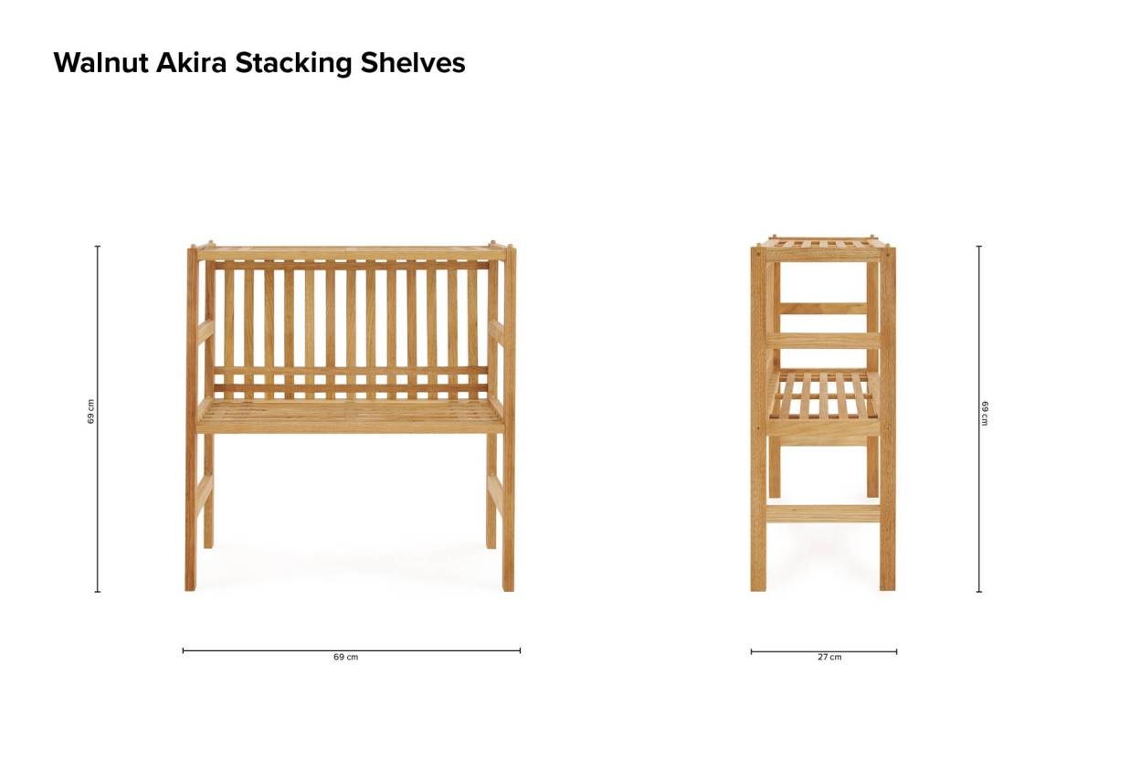 Walnut Akira Stacking Shelves