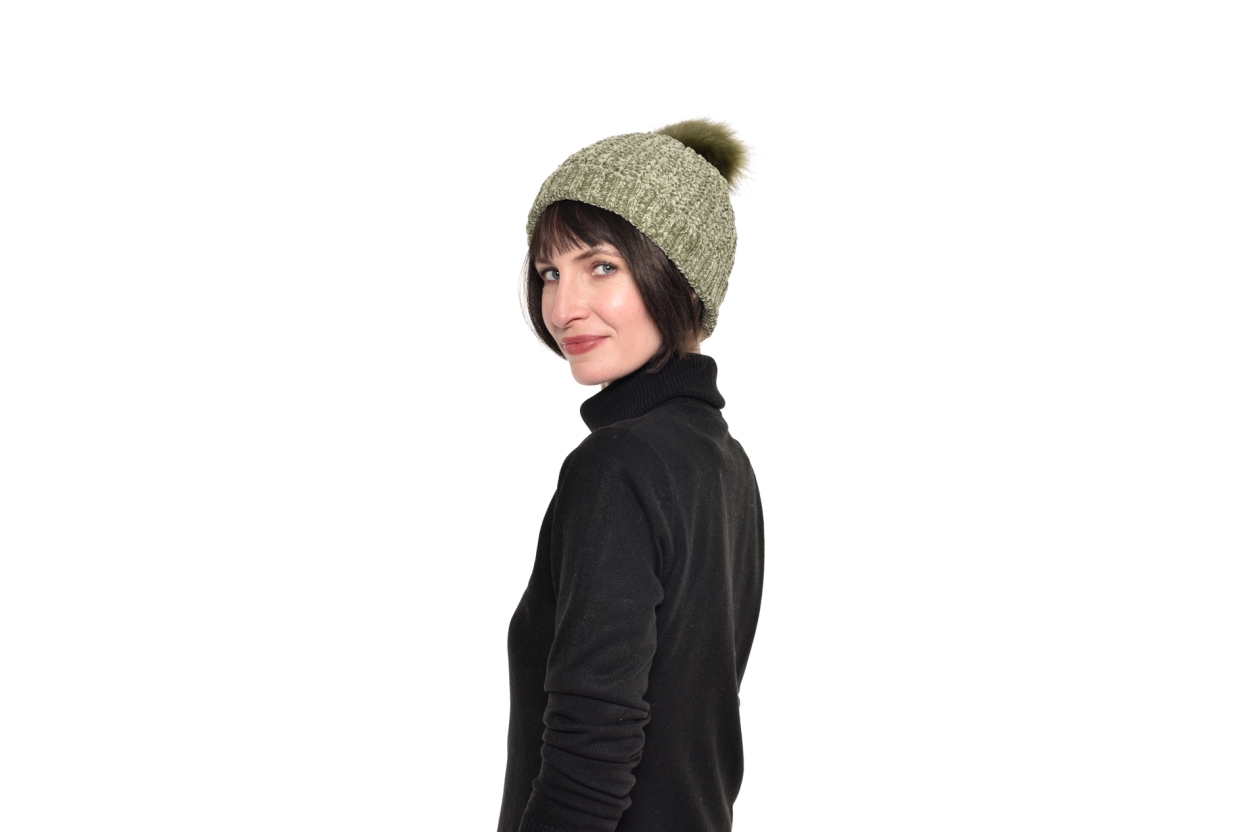 FC Bobble Hat Olive Green