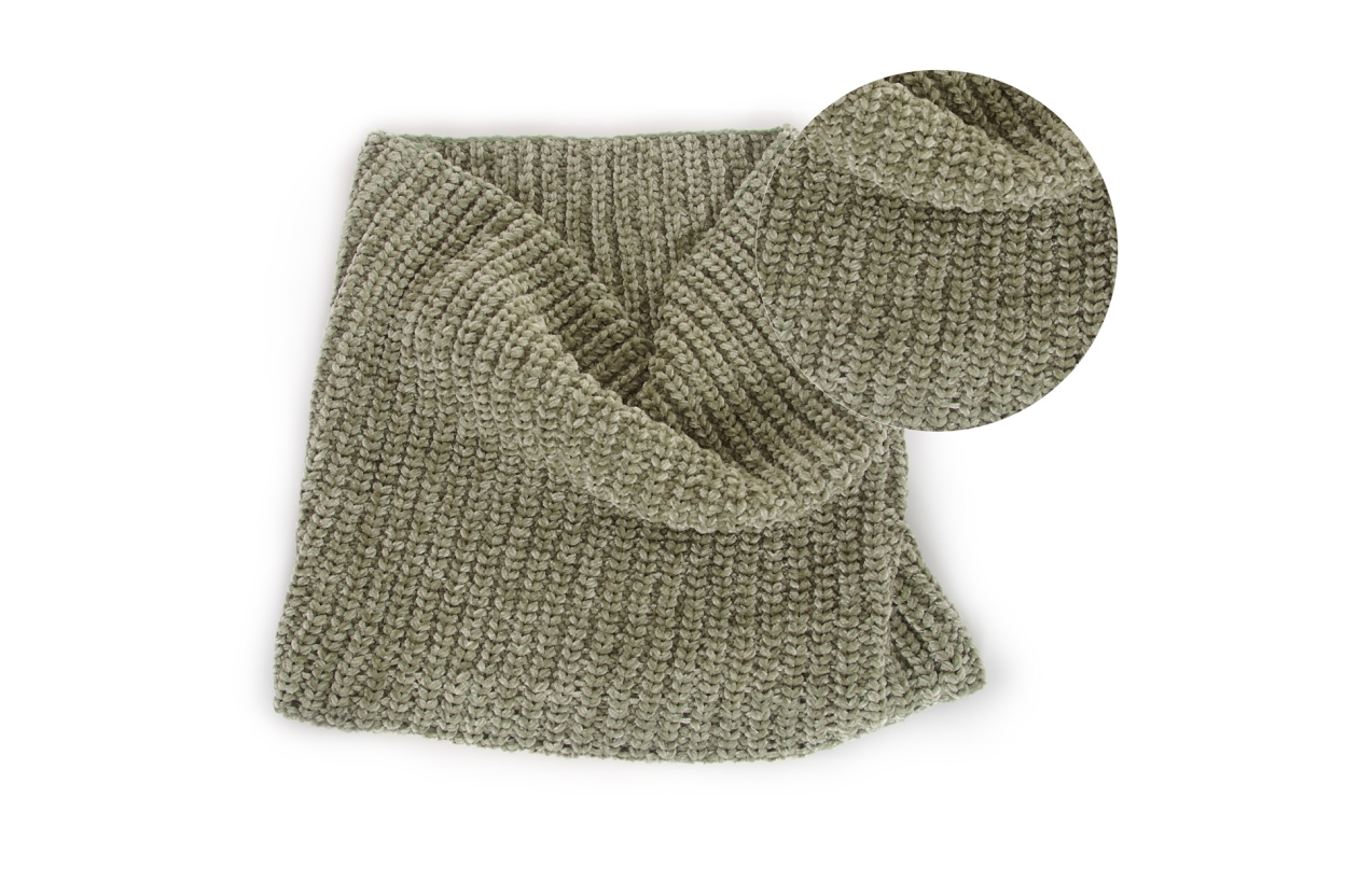 FC Chenille Neck Warmer Olive Green
