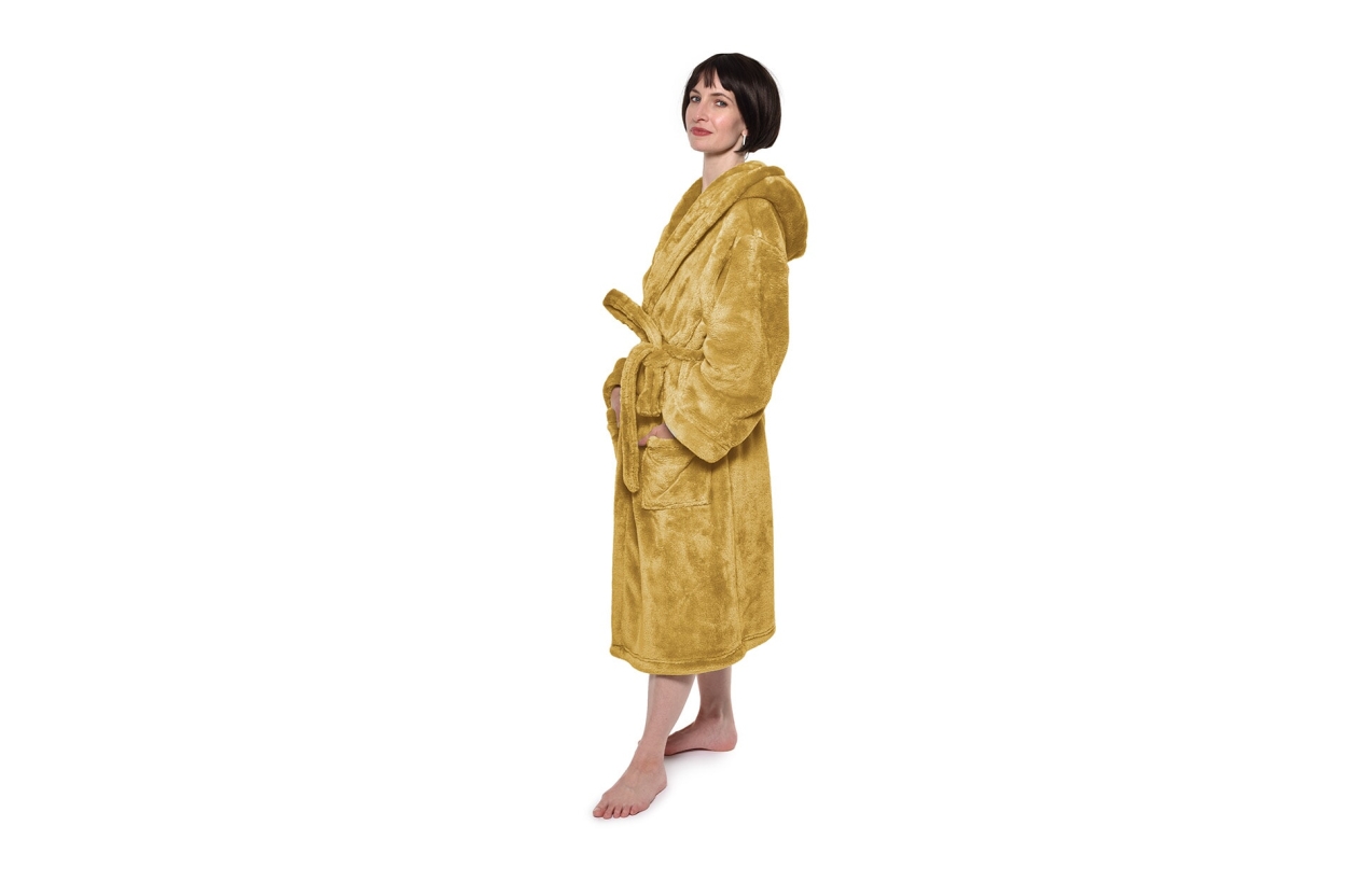 FC Deep Fleece Robe Dune Yellow