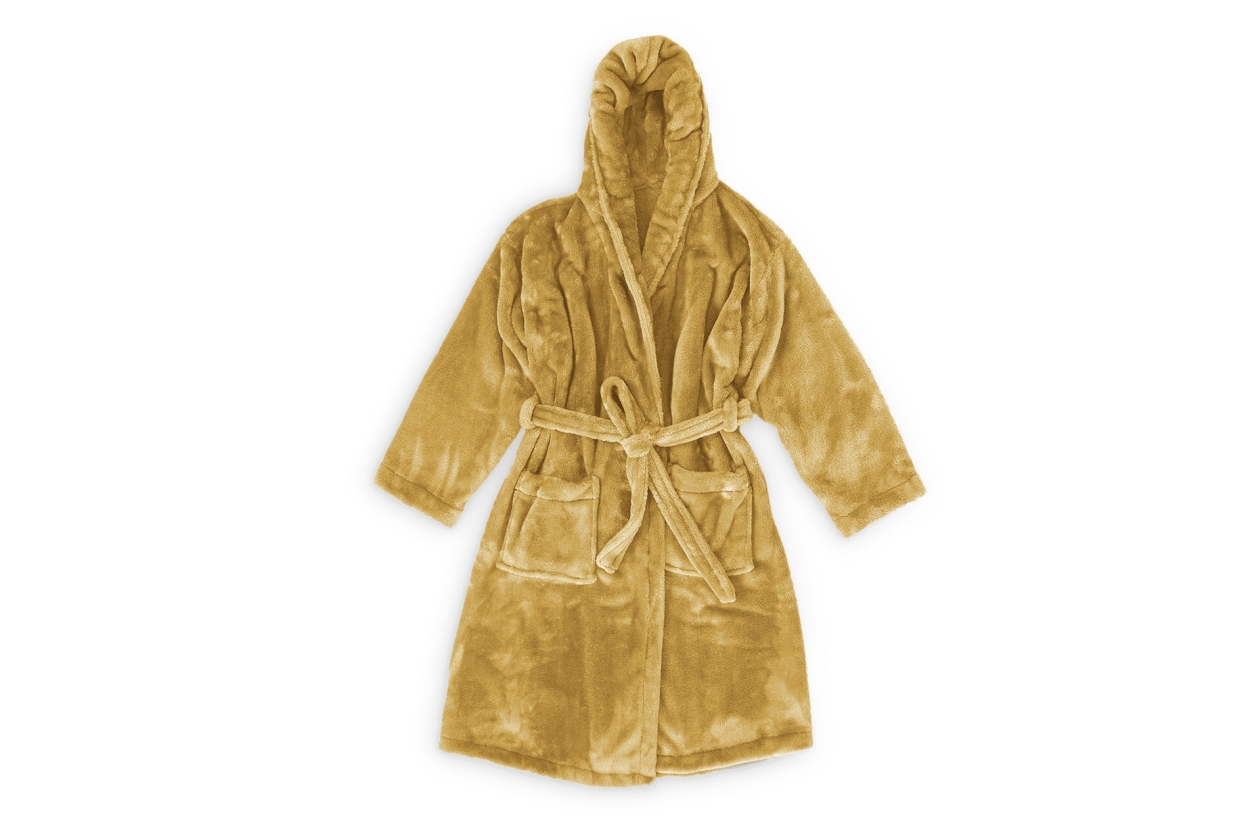 FC Deep Fleece Robe Dune Yellow