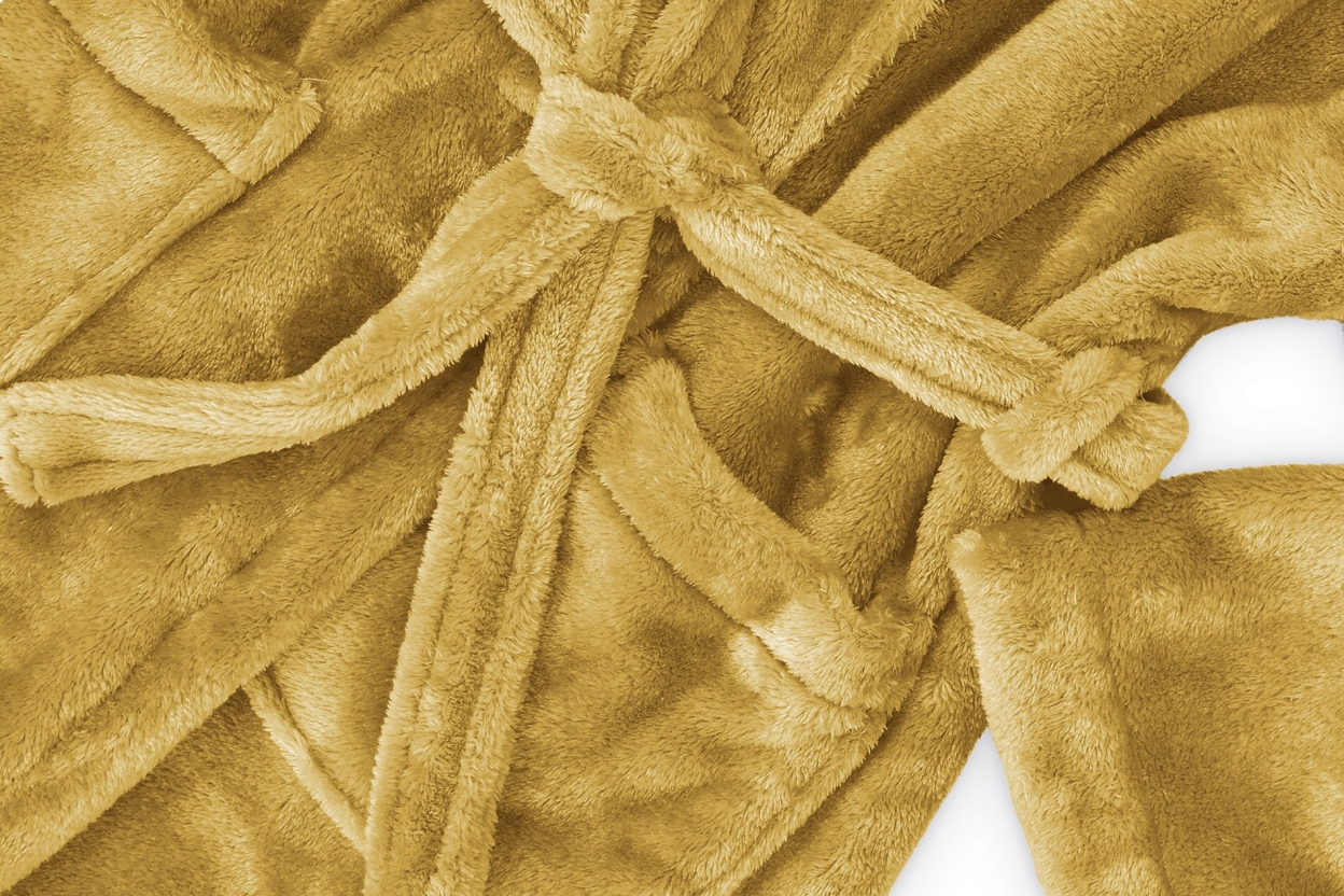 FC Deep Fleece Robe Dune Yellow