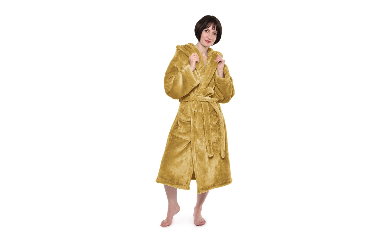 FC Deep Fleece Robe Dune Yellow
